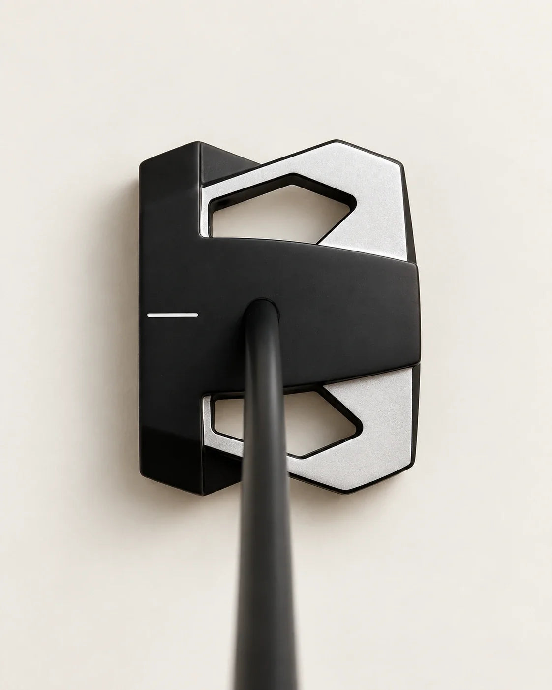 The Heron 01 putter head seen from the address position
